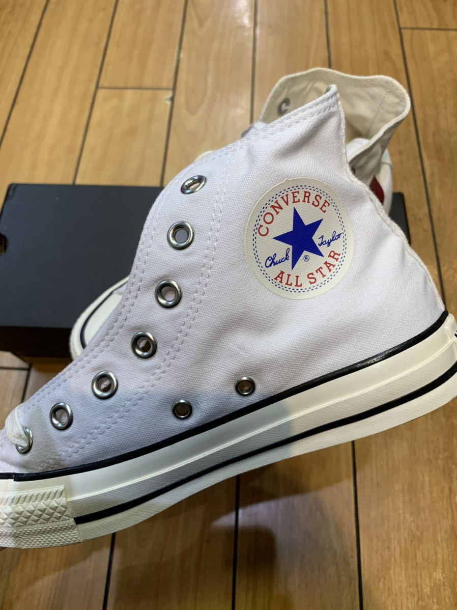 ☆新品・限定☆CONVERSE ALL STAR US HINOMARU HI コンバース　オールスター　US 日の丸　ハイ　ホワイト　レッド　オリジナル_画像3