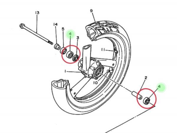 HONDA エイプ 100/50(デラックス) 日本製 NTN 前フロントホイール ベアリング 抜き工具 画像付き詳細作業手順 レストア DIY 修理_フロントホイール用