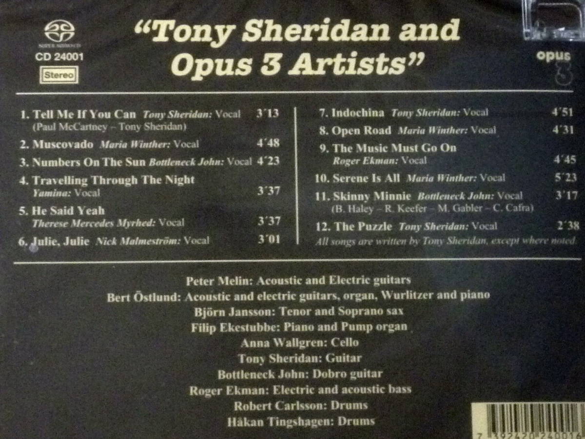 【即決 Hybrid SACD】トニー・シェリダン／Opus 3 Artists♪送料無料 ビートルズ ポール・マッカートニー Tony Sheridan