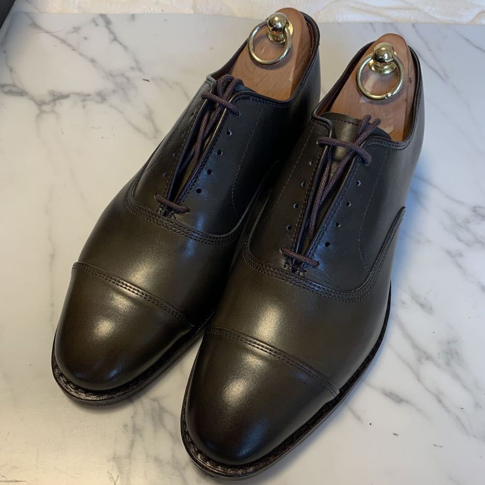 新品 未使用 貴重 Allen Edmonds 内羽根ストレートチップ Park Avenue パークアベニュー ダークオリーブ US7D_画像1