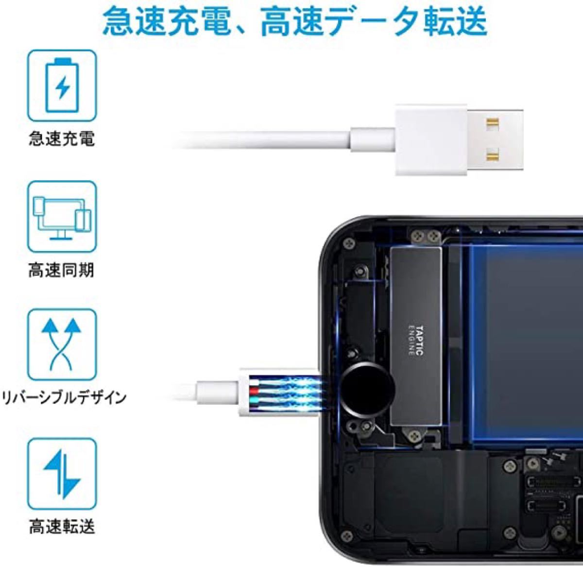iPhone 充電ケーブル ライトニングケーブル 4本セット【2.8m/1.8m/1.8m/1m】