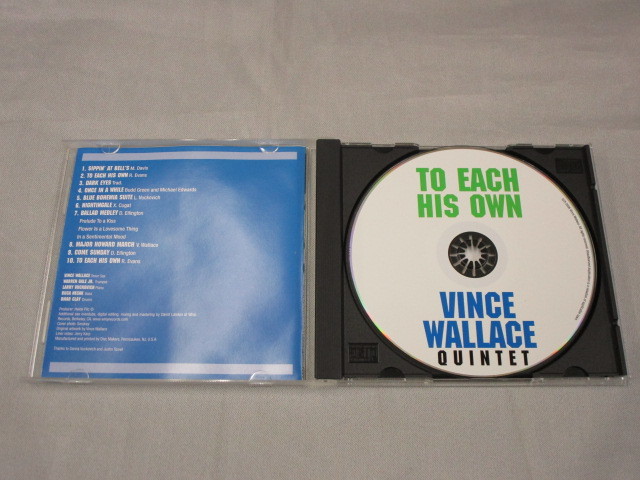 【CD】VINCE WALLACE QUINTET / TO EACH HIS OWN_画像2