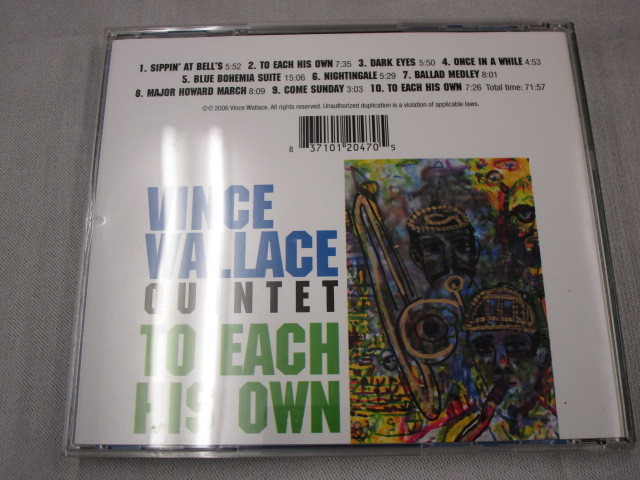 【CD】VINCE WALLACE QUINTET / TO EACH HIS OWN_画像5