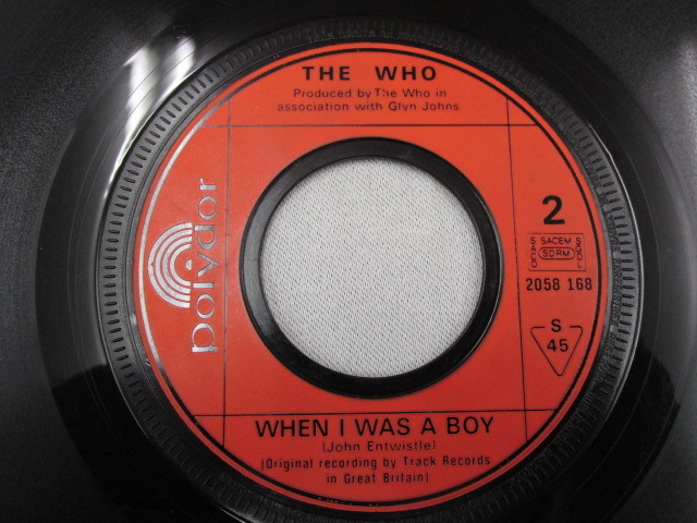 【７”】THE WHO / LET'S SEE ACTION、WHEN I WAS A BOY_画像4