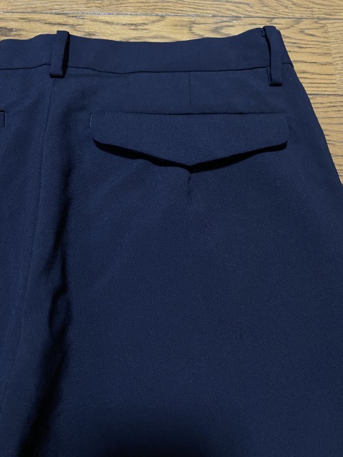 ※UNDER COVERISM アンダーカバーイズム 裾リブ N1503 ウールパンツ ブラックネイビー 日本製 1 　 　　　　　 BJBA.G_画像4