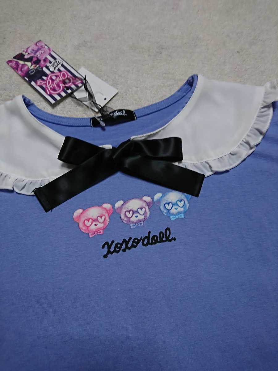 エコネコ Econeco Xoxo Doll 140 半袖 襟つき Tシャツ くま ベア ゆめかわ 女の子 かわいい カラフル フリル トップス 140 135 144cm 売買されたオークション情報 Yahooの商品情報をアーカイブ公開 オークファン Aucfan Com