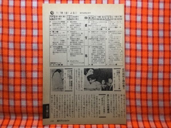 CN19391◆切抜き◇石原裕次郎小野寺昭藤田まこと◇太陽にほえろ！・二十歳の殺人・必殺仕事人・第35回_画像1