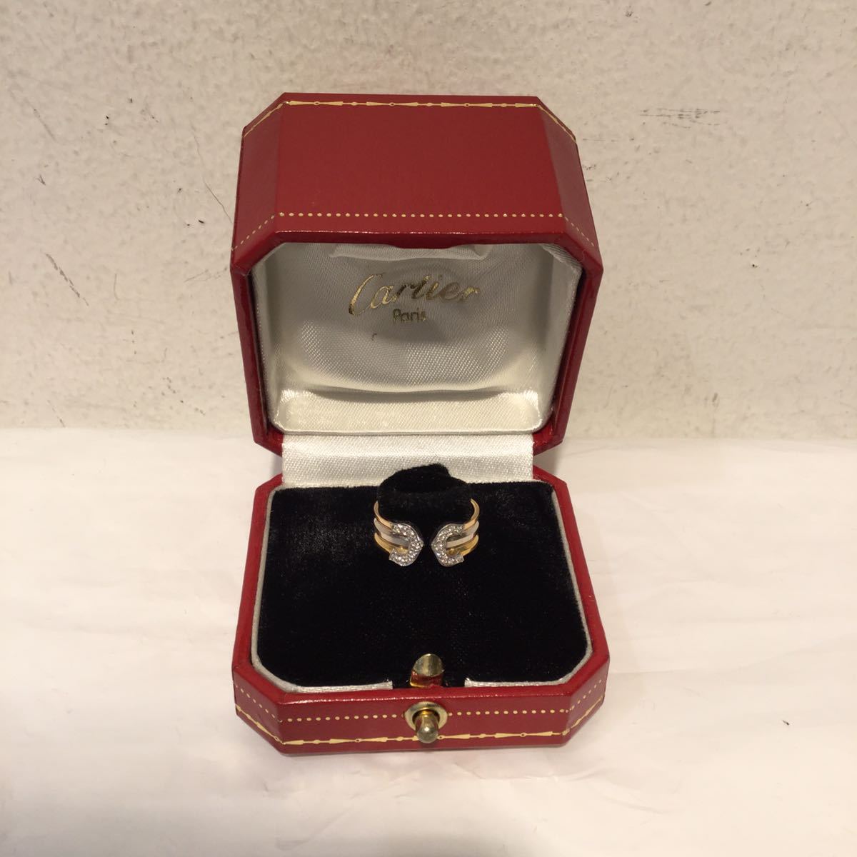 Cartier Cartier ring ring K18s Lee color 2C diamond #48 expert evidence attaching 3 ream Gold pink gold silver 8 number 380874