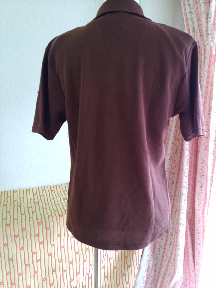 USED goods ensemble chocolate Brown small flower pattern L size 