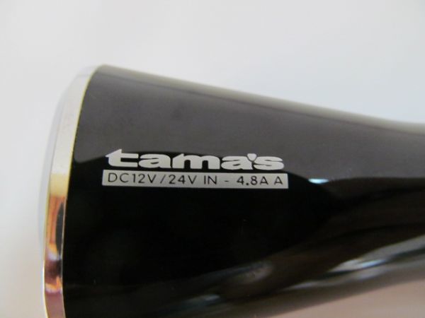 (42819)tama's DC12V　USB　シガーソケット　車載用　USED_質量：本体：約28g