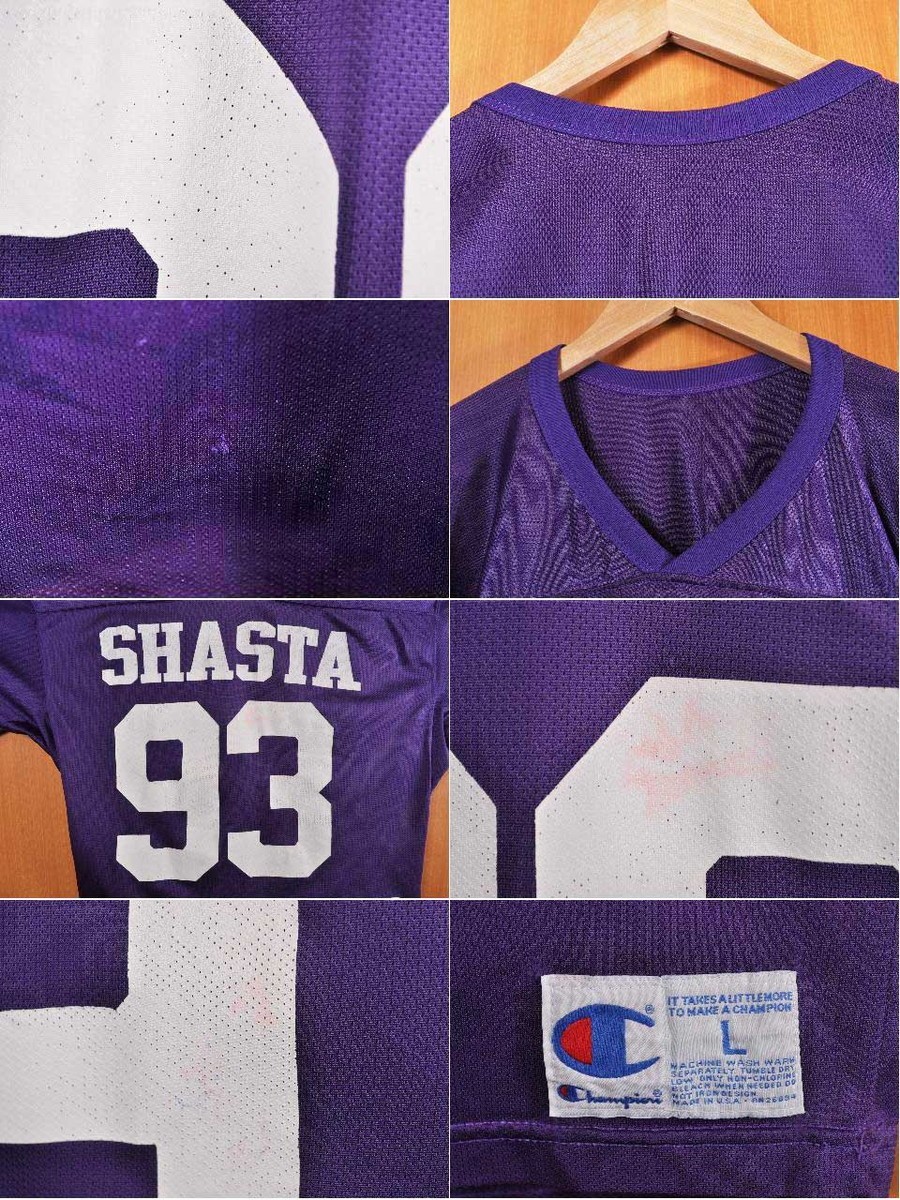  большой размер Vintage 90 годы USA производства Champion колледж серия короткий футбол рубашка XL соответствует (21679