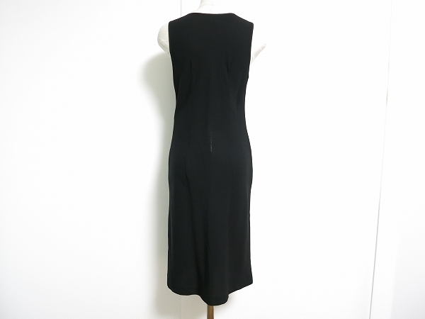 #snc DKNY Donna Karan DONNAKARAN One-piece 7 black no sleeve Italy made lady's [678412]