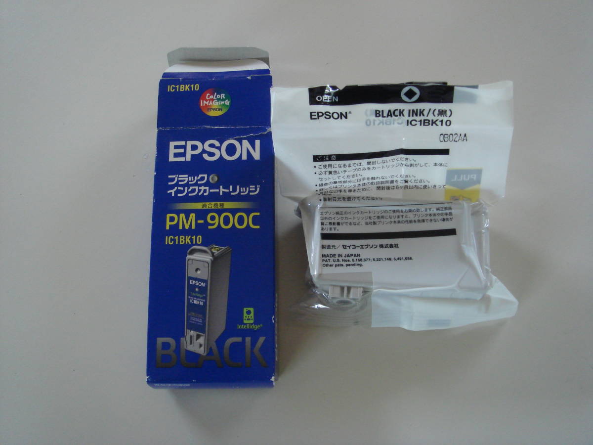 純正 EPSON エプソン ＰＭ-900Ｃ 未開封 ＩＣ１ＢＫ１０ ブラック インクカートリツジ MADE IN JAPAN 日本製 セイコーエプソン_画像4