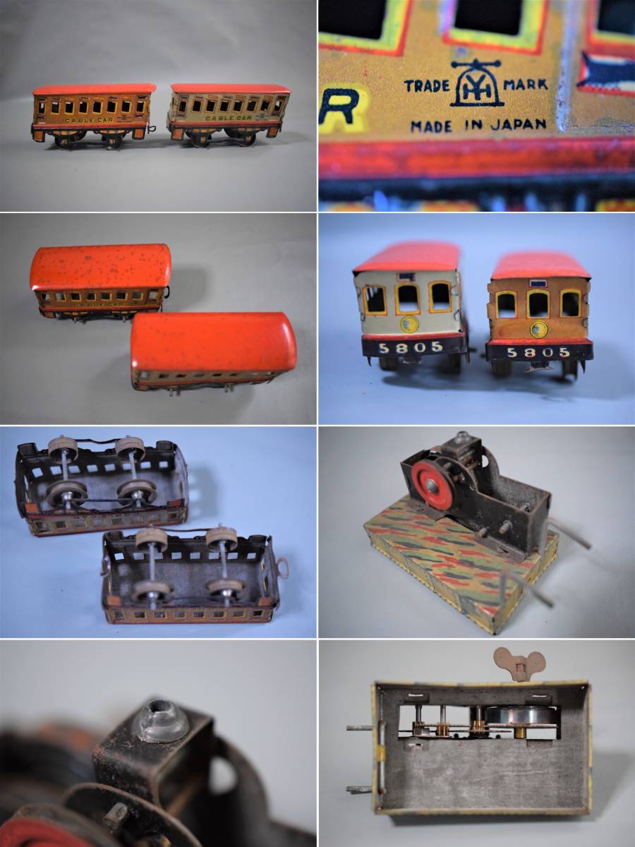 箱入り　A.1 TOYS 戦前 ブリキ おもちゃ ケーブルカー made in Japan 日本製 玩具 ゼンマイ式 Japan TIN TOYS CABLE CAR_画像10