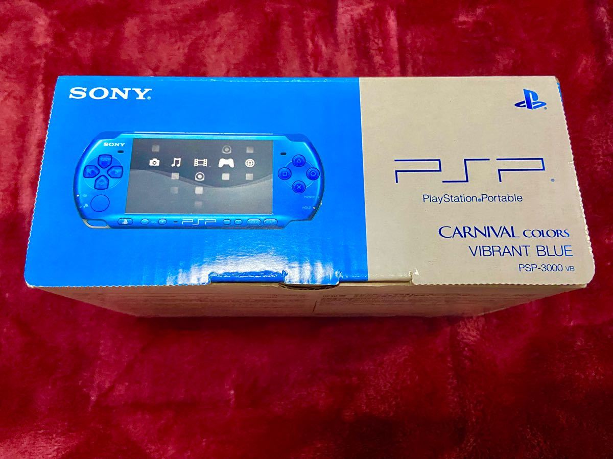 【新品同様　動作確認時の使用のみ】SONY PSP 3000 ﾊﾞｲﾗﾝﾄ ﾌﾞﾙｰVIBRANT BLUE付属品　完品　PSP