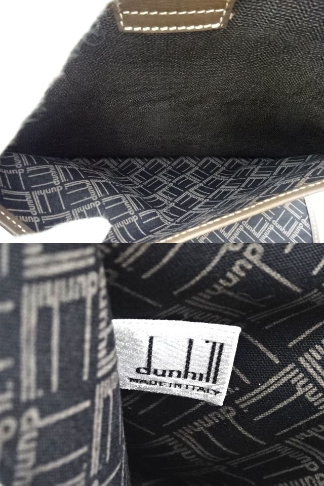 ●dunhill ダンヒル 収納多め セカンドバッグ クラッチバッグ ブラウン ゴールド金具 メンズ 紳士 中古品●_画像10