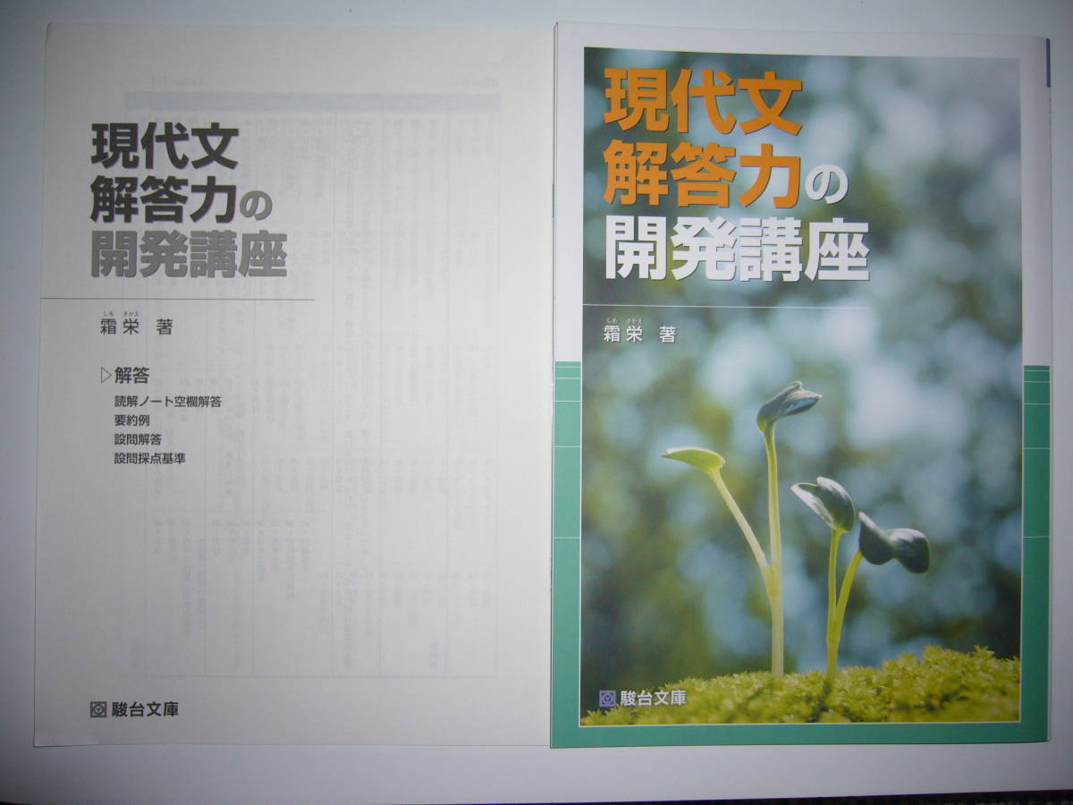 現代文 解答力の開発講座　霜栄 著　駿台文庫