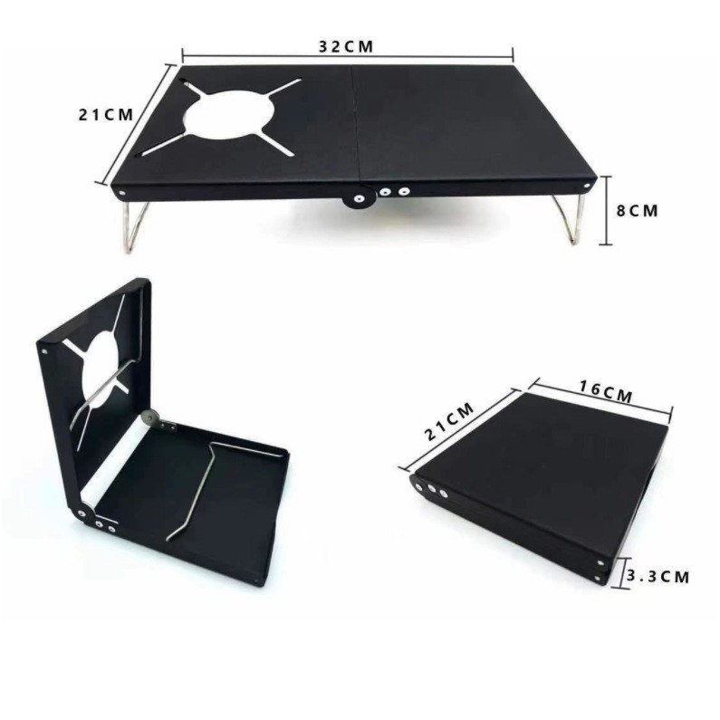 遮熱テーブル ST-310 対応 イワタニ シングルバーナー 折り畳み シルバー