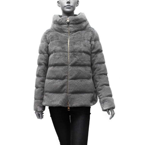 46%割引人気定番 サイズ46 HERNO ヘルノ エコファー ハイネック 100%本物である商品 ヘルノ ダウンジャケット ブラック 未使用 サイズ46 ダウンジャケット