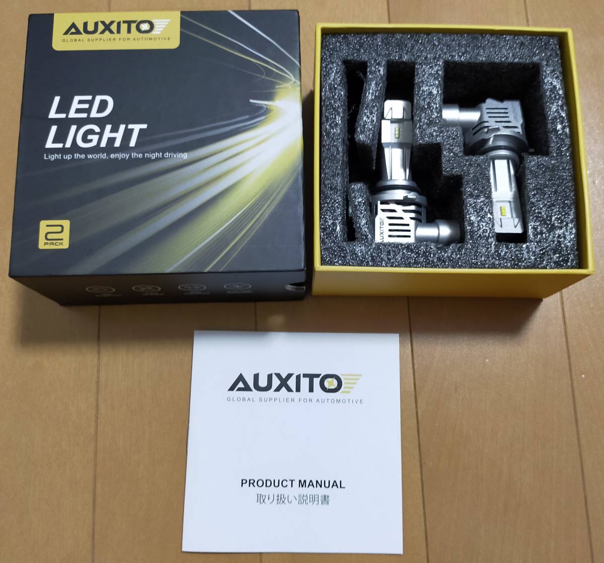 ★AUXITO LED HB4 zesチップ 6500K 未使用品 ジャンク扱い_画像1