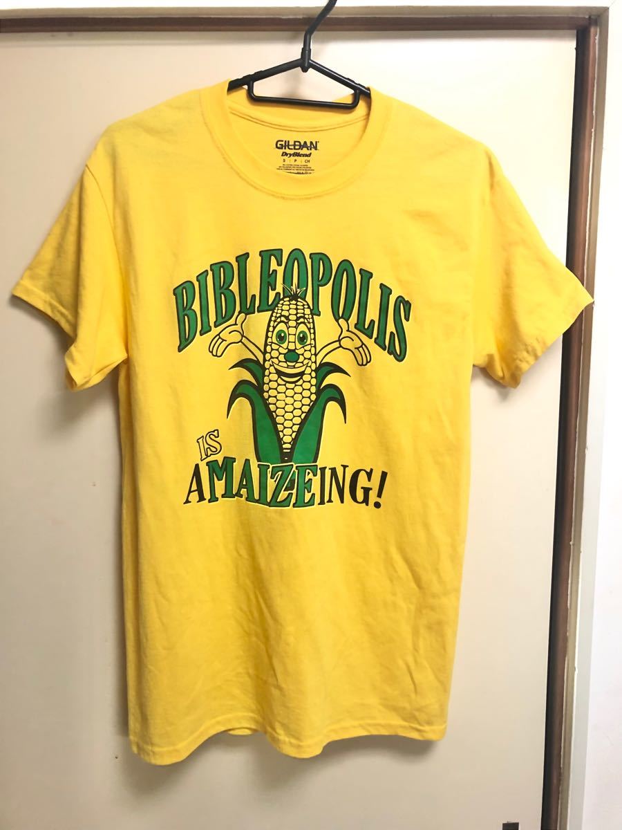 イタリア直輸入 値下げ☆ 黄色のTシャツ とうもろこし プリント イタリア直輸入 値下げ☆ 黄色のTシャツ とうもろこし プリント
