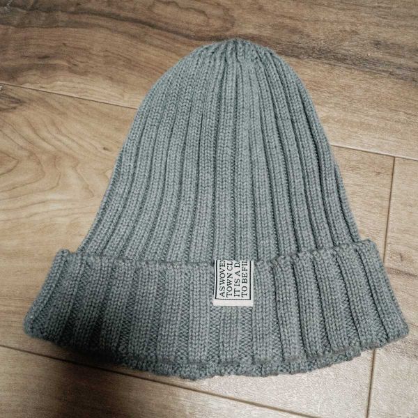 B0010 ニット帽 ブルックリンスタイル風 グレー メンズ レディース兼用 毛羽立ちにくい綿ニット B0010 ニット帽 ブルックリンスタイル風 グレー メンズ レディース兼用 毛羽立ちにくい綿ニット