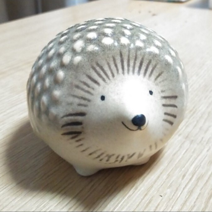 リサラーソン ハリー 可愛いお顔の子 ハリネズミ 陶器 置物
