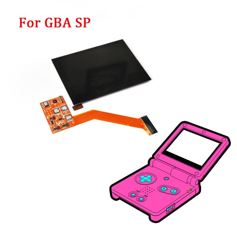 IPS жидкокристаллический экран замена комплект NINTEND GBA SP IPS LCD подсветка экран высокая яркость сложенный слой дисплей LCD GBASP