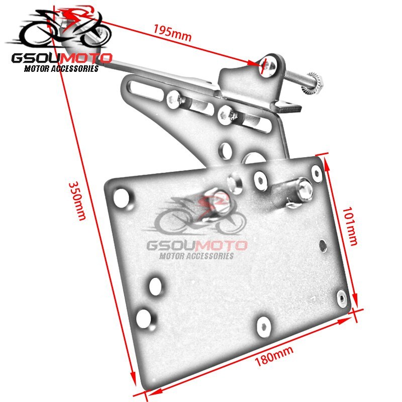  bike tail light side mount number plate (LED light attaching ) Harley sport Star XL883 XL1200 2004-2017