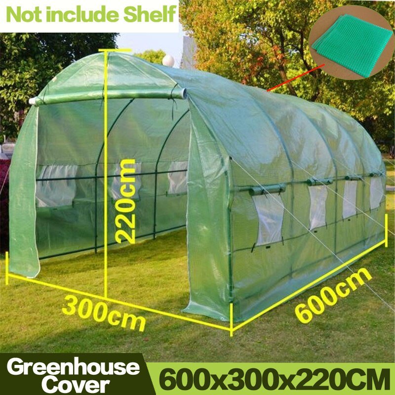  greenhouse cover outdoors 600*300*220cm portable plastic bird . insect repellent garden plant isolation greenhouse cover only 
