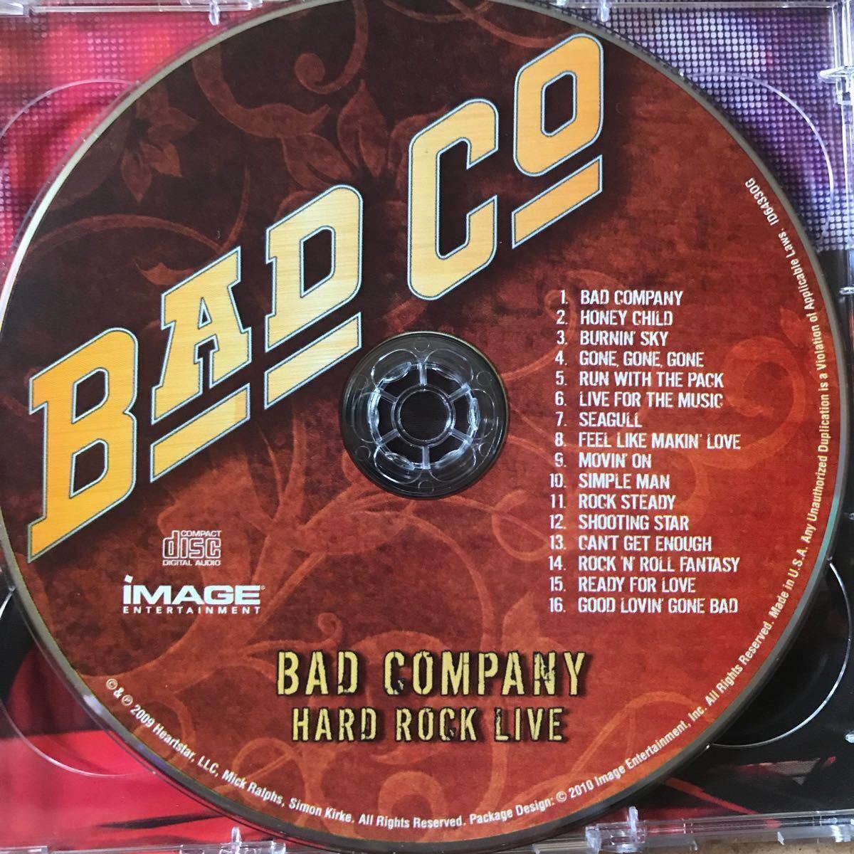 ◆ ♪Bad Company バッドカンパニー /Hard Rock Live 1CD＋1DVD(ボーナスDVD付き）輸入盤　