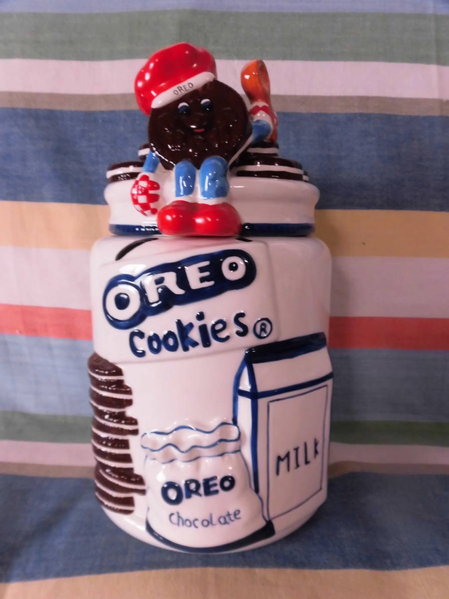 高さ約25㎝ オレオ クッキージャー OREO/陶器製/お菓子入れ/小物入れ 
