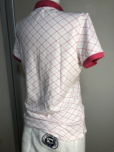 ユニクロ　ピンク色系柄　ポロシャツ　GOLF　ゴルフ_画像4