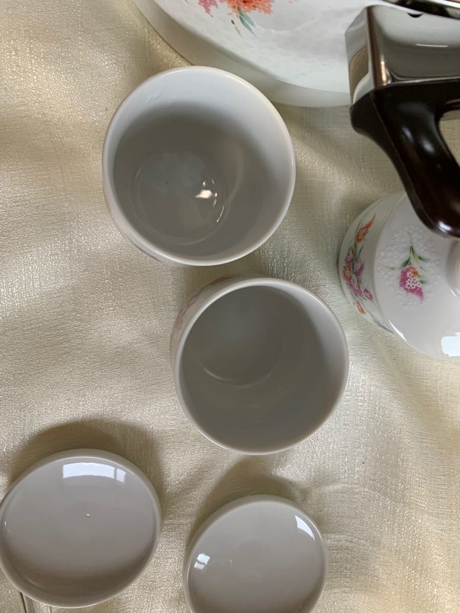 昭和レトロ　ホーロー　蒸し器　茶碗蒸し　5客セット　花柄　フラワー