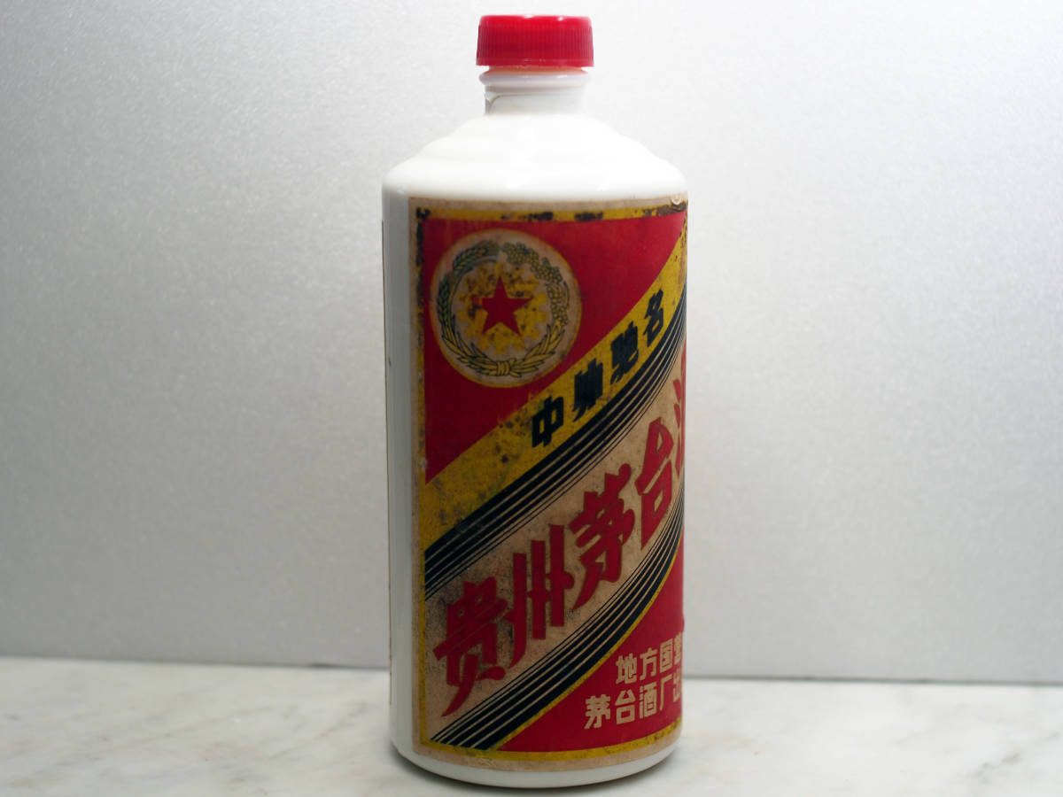  China old sake . pcs sake mao Thai sake star wheat label 1985 year ( Showa era 60 year ) approximately 1066g box attaching 