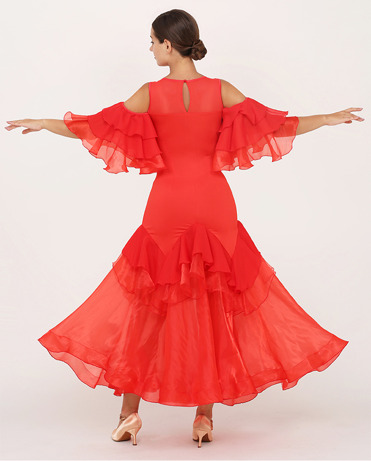 レディース社交ダンス衣装 ダンス練習服ワンピース 良品 2色選択可 