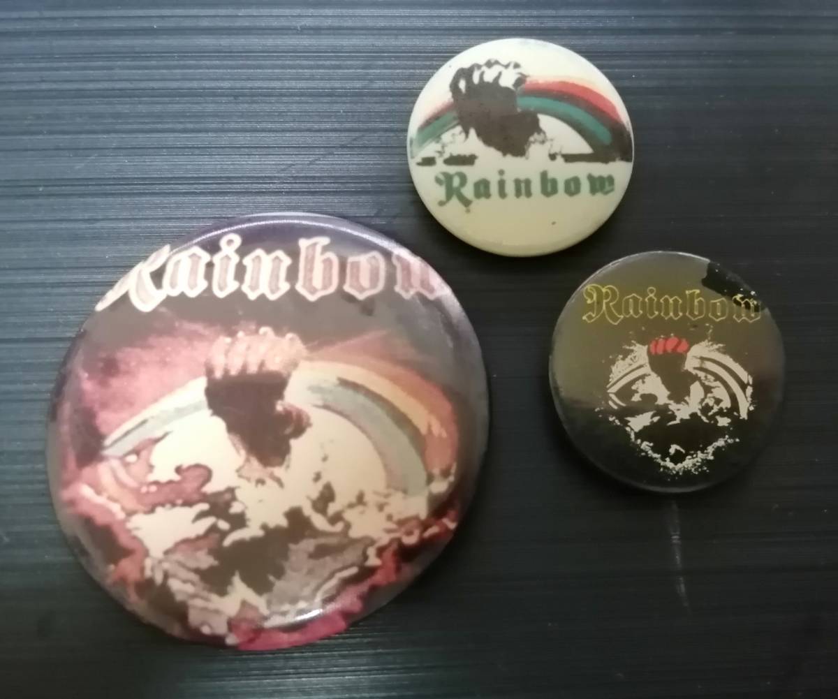  valuable can badge 3 point Vintage? [ Rainbow Rainbow] search Ricci -* black moa deep purple hard rock 