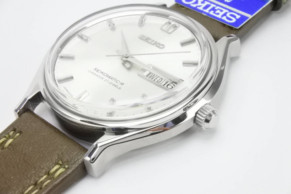 -☆-1966年製SEIKO SEIKOMATIC8346-8000(83セイコー) 27石 自動巻紳士腕時計 純正SEIKOベル 3