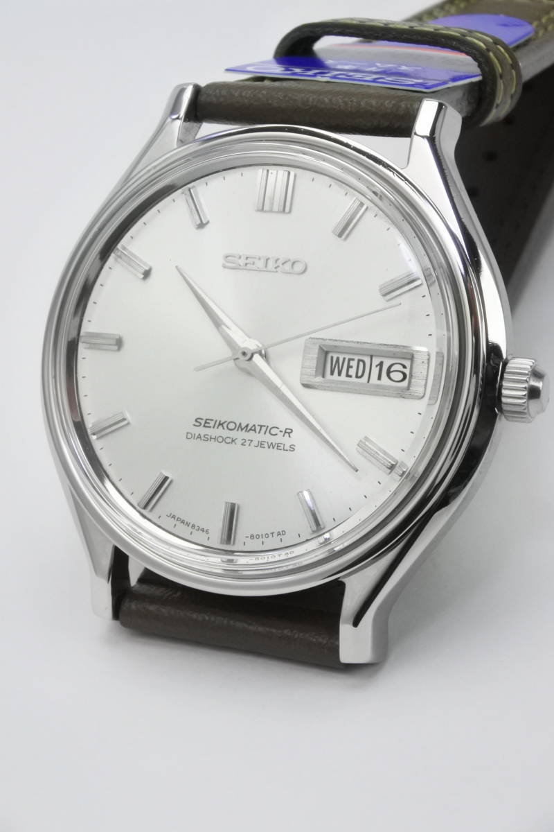 -☆-１９６６年製SEIKO SEIKOMATIC８３４６－８０００（83セイコー） ２７石 自動巻紳士腕時計 純正SEIKOベル 7