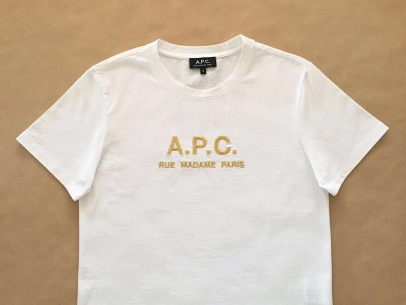 美品 正規品 A.P.C. ロゴ 刺繍 半袖 Tシャツ ホ - ヤフオク!