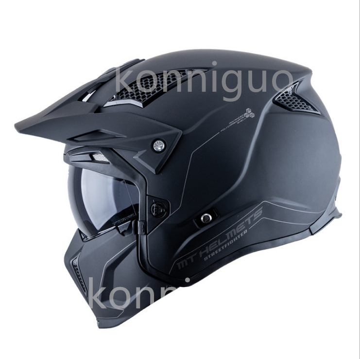 送料無料 耐久性上質 男性レトロ ヘルメット 取り外し可能なハーフヘルメット フルヘルメット ハーレーオートバイヘルメット yy3