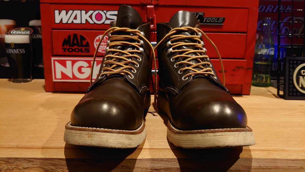 コレクション放出 良品 四角犬タグ 8160 レッドウィング US7 ガラス