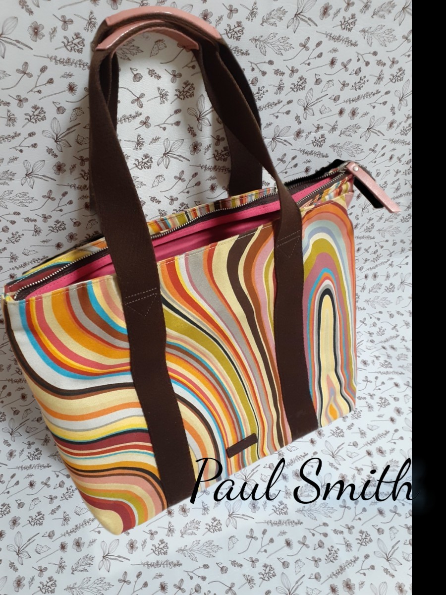 カラー Paul Smithポールスミス マルチストライプトートバッグ カラー