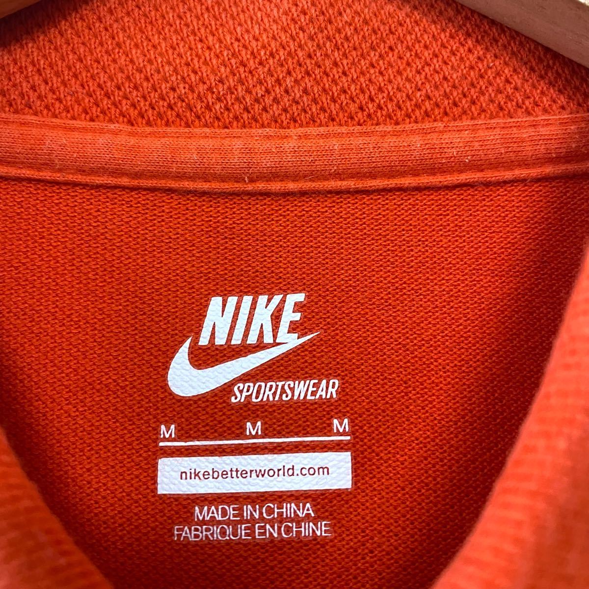 Paypayフリマ Nike ナイキ 風車ロゴ刺繍 ポロシャツ オレンジ M