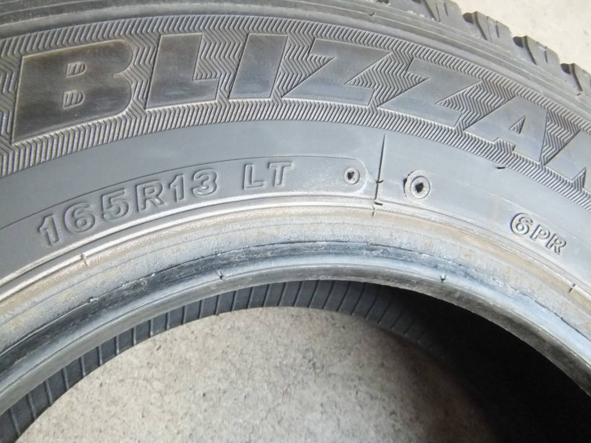 【7.5～8.5分山】165R13 LT 6PR ブリヂストンBLIZZAK VL1☆4本セット 10721_画像8