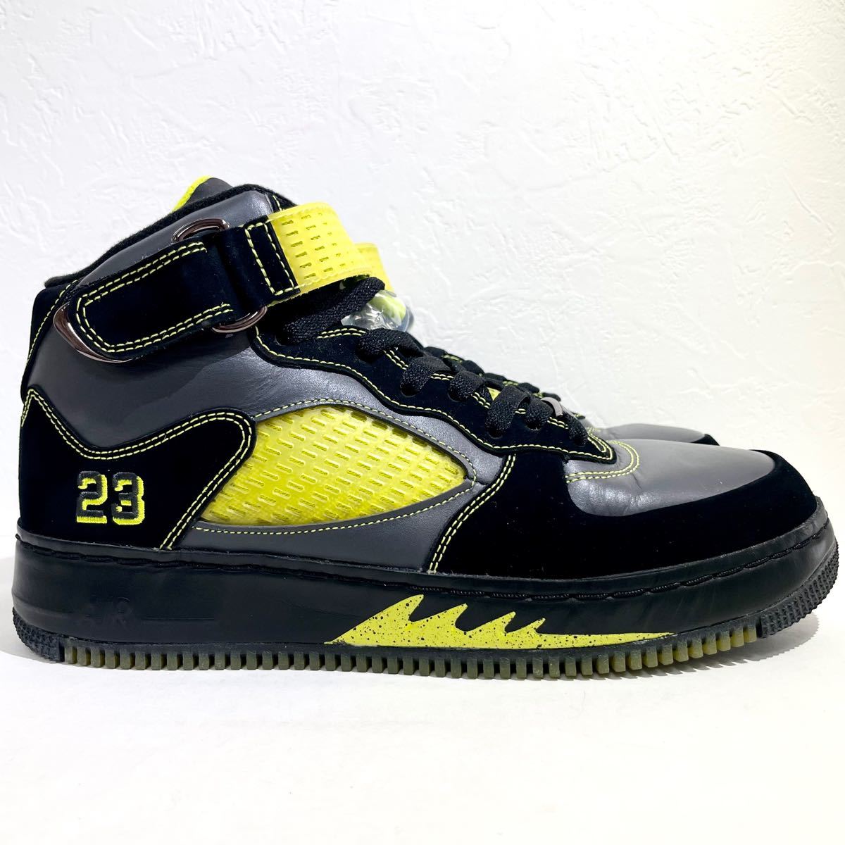 NIKE/ナイキ★AIR JORDAN5×AIR FORCE1/エアジョーダン5×エアフォース1★フュージョン★黒黄★26.5cm