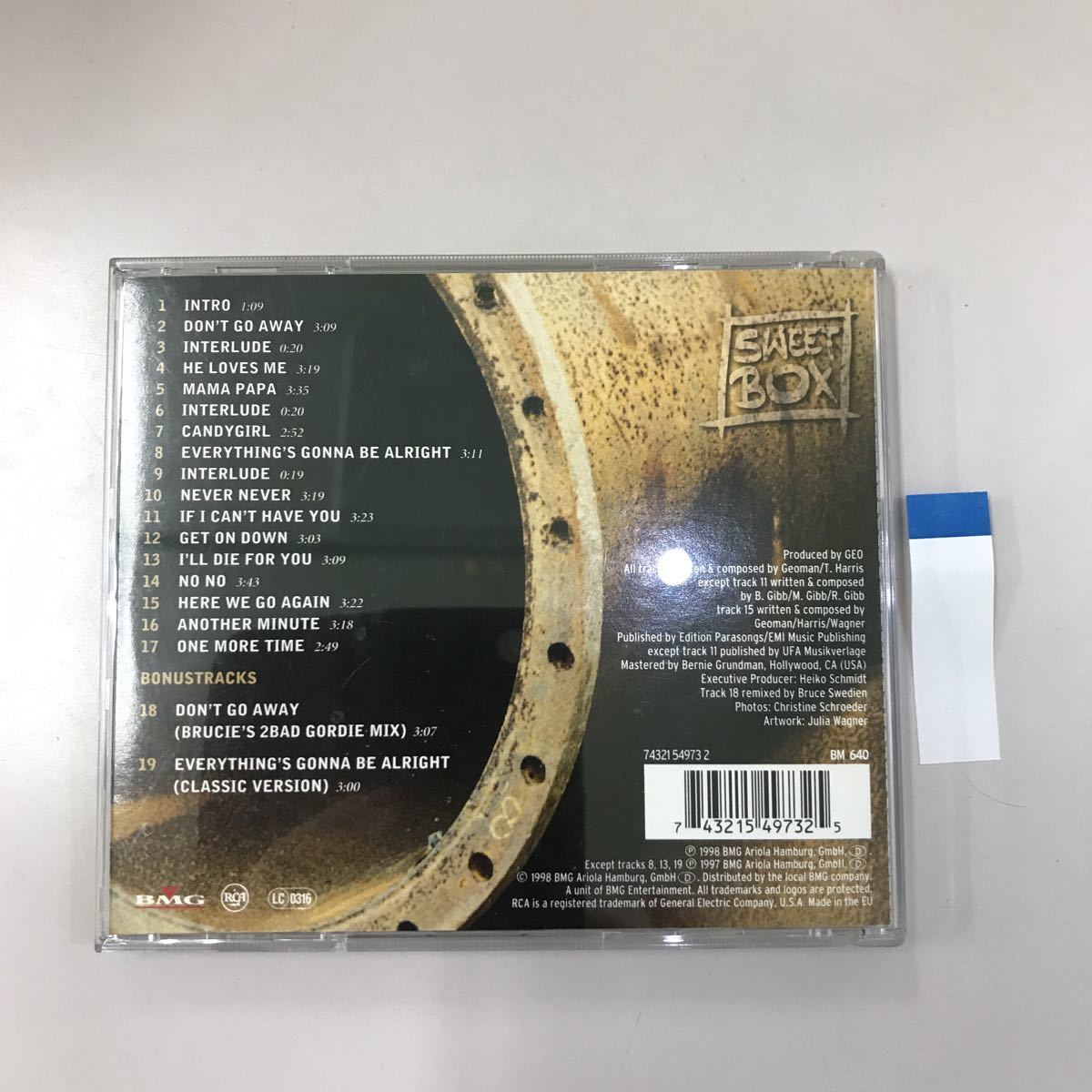 CD 輸入盤 中古【洋楽】長期保存品 SWEET BOX