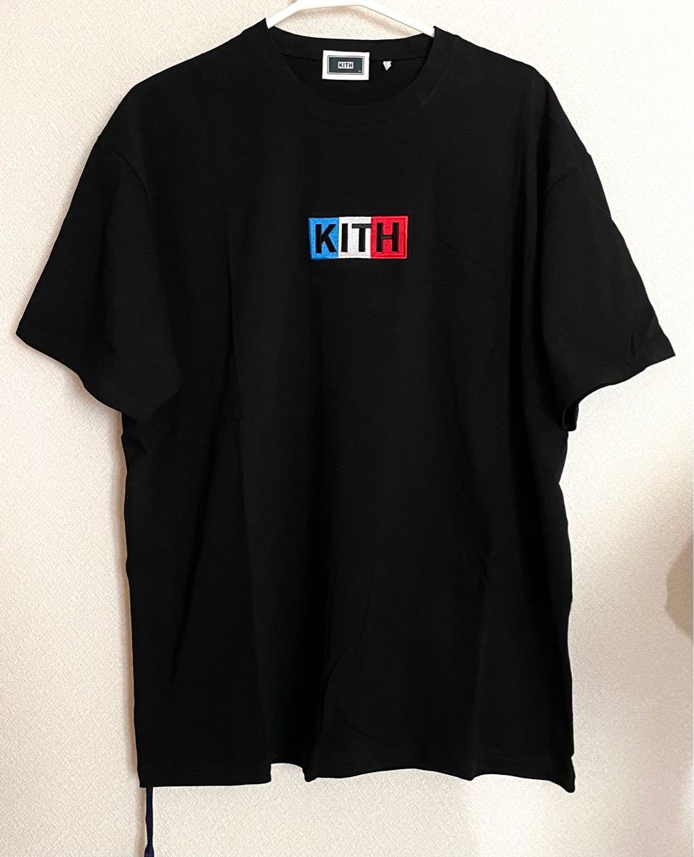 KITH PARIS コラボ BOX LOGO Tシャツ XL ブラック 半袖 ボックスロゴ キス Tee 黒 パリ フランス