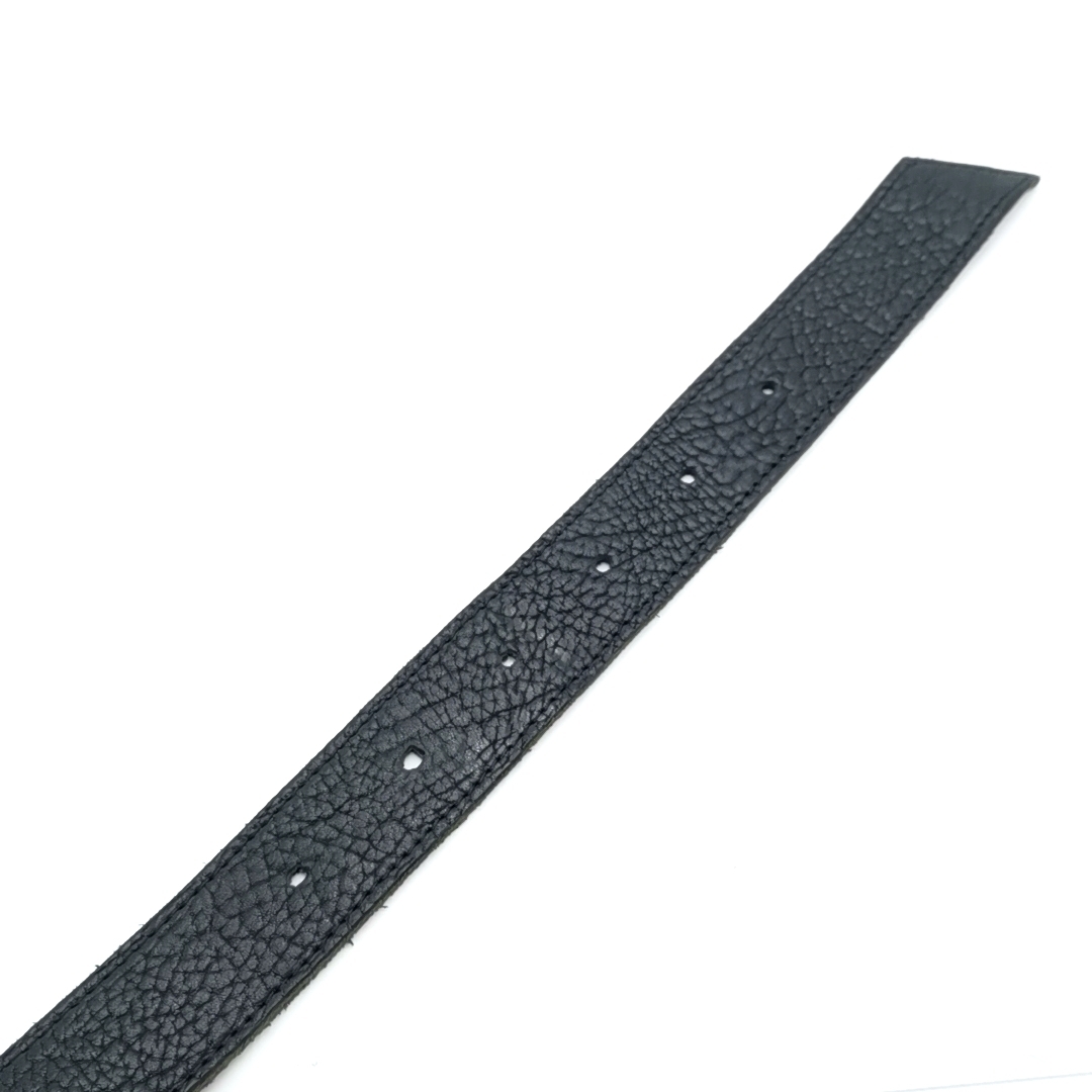 送料無料 ウーゴカッチャトーリ Ugo Cacciatori ベルト ハトメタイプ 小物 スカル レザー 本革 42 46 黒 ブラック系 メンズ_画像9