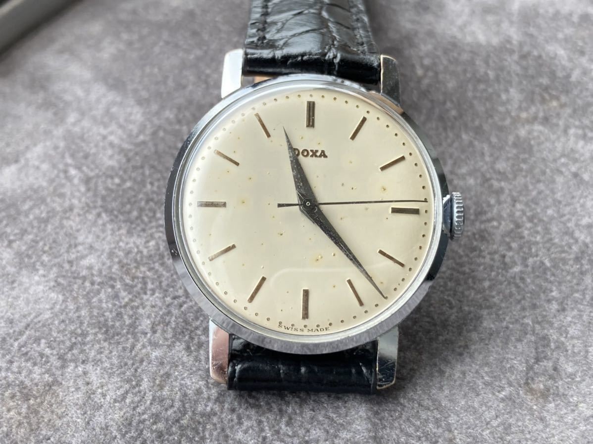 【ふるさと割】 手巻時計 ドクサ DOXA SS アンティーク時計 17JEWELS cal98 アナログ(手巻き)